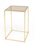 Mesa auxiliar, Bronce y vidrio, Bronce y vidrio