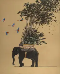 Pedro Ruiz, Colombia en la India, 2023, Serigrafía sobre papel, Ejemplar Prueba de artista