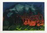 María Thereza Negreiros, Incendio en la noche, 2002, Serigrafía sobre papel, Ejemplar 23 de 150