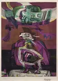 Alejandro Obregón, Palombes, 1956, Mixta sobre papel, Ejemplar 85 de 120