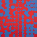 Zdeněk Sýkora, Red-Blue structure, 1967, Serigrafìa sobre papel. Edición de 100