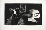 Juan Antonio Roda, [Trampa (2)], 1993, Aguafuerte y aguatinta sobre papel. Ejemplar XXXVIII de 50