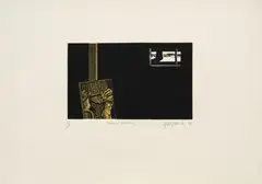 Umberto Giangrandi, Espacio erótico, 1972, Aguafuerte sobre papel. Ejemplar prueba de artista