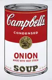 Andy Warhol, Campbell's Onion Made with Beef Stock Soup, 2018, Serigrafía sobre papel. Edición abierta