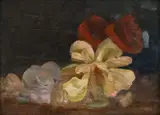 Fidolo González, Flores, Óleo sobre madera