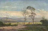 Jesús María Zamora, [Paisaje sabanero], Óleo sobre lienzo