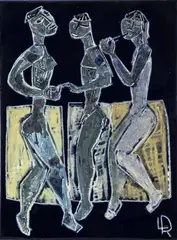 Leopoldo Richter, [Figuras humanas], Cerámica esmaltada