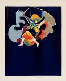 Umberto Giangrandi, Reune a la sombra, 1981, Serigrafía sobre papel. Ejemplar fuera de comercio