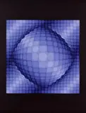 Victor Vasarely, LI-LA [Homenaje a Johann Sebastián Bach], Serigrafía sobre papel. Ejemplar 136 de 200