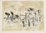 Roberto Matta, Caballazo, de la serie El Gran Burundún-Burundá Ha Muerto, Litografía sobre papel. Ejemplar 64 de 125