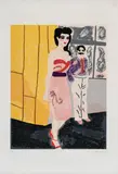 Maripaz Jaramillo, La Alameda, 1986, Serigrafìa intervenida con escarcha sobre papel. Ejemplar prueba de artista