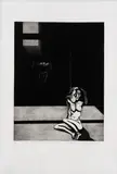 Umberto Giangrandi, Sin título de la serie América Latina, 1971, Punta seca y aguafuerte sobre papel. Ejempla prueba de artista