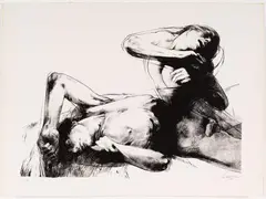 Sin título by Luis Caballero, Litografía sobre papel. Ejemplar prueba de artista, sold Apr 2025