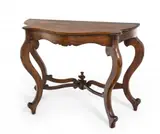 Consola estilo isabelino, Madera de caoba con pintura imitación palisandro, Madera de caoba con pintura imitación palisandro