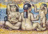 Luis Alberto Acuña Tapias, [La familia], 1984, Acrílico sobre madera