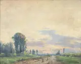 Luis Núñez Borda, Atardecer en la Sabana de Bogotá, Óleo sobre lienzo