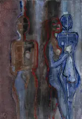Guillermo Wiedemann, Sin título, 1958, Mixta sobre papel