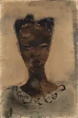 Guillermo Wiedemann, [Mujer del Pacifico], 1944, Acuarela en papel