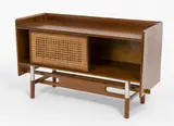 Mueble auxiliar Fabrex, Madera, aplicaciones en cromo, Madera, aplicaciones en cromo