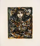 René Portocarrero, Sin título, 1982, Serigrafía sobre papel, Ejemplar 96 de 100