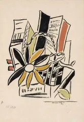 Fernand Léger, Chevreuse Août, 1951, Serigrafía sobre papel. Ejemplar 111 de 200