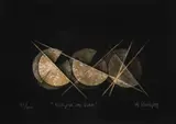 Alberto Riaño, Eclipse de Luna, 1989, Aguafuerte sobre papel. Ejemplar 48 de 100