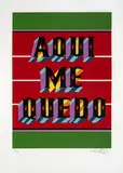 Dicken Castro, Aquí Me Quedo, 1987, Serigrafía sobre papel. Ejemplar prueba de artista