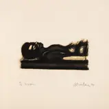 Pedro Alcántara, Hombre caído, 1984, Serigrafía sobre papel, Ejemplar 27 de 30