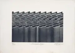 Bernardo Salcedo, Aserrando el agua, 1983, Aguafuerte sobre papel, Ejemplar 30 de 35