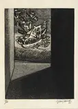 Umberto Giangrandi, Sin título, 1970, Aguafuerte, aguatinta y punta seca. Ejemplar Prueba de artista