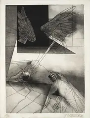 Sin título by David Manzur, 1989, Punta seca y aguafuerte sobre papel. Ejemplar Prueba de artista, sold Sep 2024