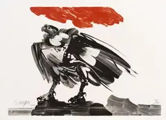 Alejandro Obregón, Sin título, de la carpeta Cuba Colombia. Raíces comunes, 1978, Serigrafía sobre papel, Ejemplar 76 de 100