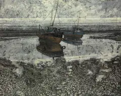 Jonas Plosky, High And Dry, oil on board 46cm by 56cm