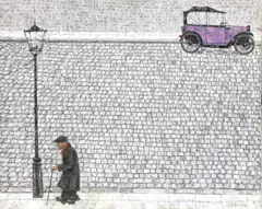Jonas Plosky, Old Times, oil on board 60cm by 76cm