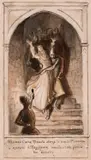 Carlo Ernesto Liverati, Corso Donato Forces His Sister Piccarda To Marry Tegghiaio Aldobrandi, watercolour