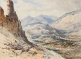 Big Horn Mountain by Washington F. Friend, watercolour, sold Apr 2019