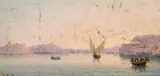 Luigi Galea, Valletta, Malta, & The Three Cities From The Grand Harbour, Gouache