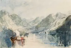 Frederick Henry Henshaw, Lake Lugano, watercolour