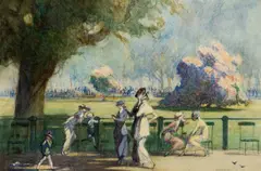 Claude Allin Shepperson, Claude Allin Shepperson, A.R.A., A.R.W.S., R.I. (1867-1921) The Lady Of Fashion In The Twentieth Century, In Hyde Park, watercolour & coloured pencils