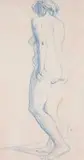 Félix Vallotton, A Sketch Of A Nude Lady In Profile