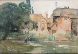 James Douglas, Cleve Mill On The Thames, watercolour heightened with bodycolour Both: