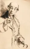 Victor Mignot, Le Numismate, pencil outside plate l