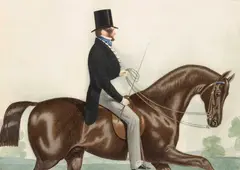 A Pair Of Gentlemen On Horseback by Richard Dighton, watercolour on paper, sold Mar 2018