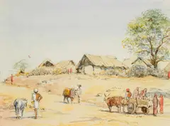 William Carpenter, Dungaum, watercolour and pencil