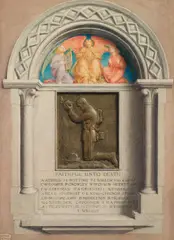 Gerald Fenwicke Metcalfe, Design For The First World War Memorial In Albury Church, watercolour on board