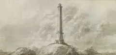 Edmund Pink, A Design For A Lighthouse, ink and wash
