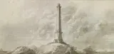 Edmund Pink, A Design For A Lighthouse, ink and wash