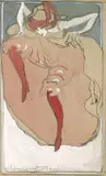 Harry Bloomfield, Moulin Rouge Dancer, watercolour