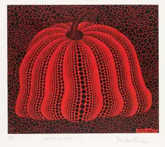 Yayoi Kusama, Pumpkin 2000 - Red, pencil l