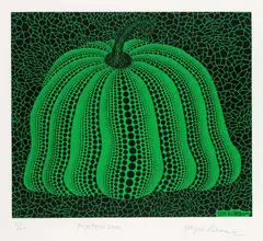 Yayoi Kusama, Pumpkin 2000 - Green, pencil